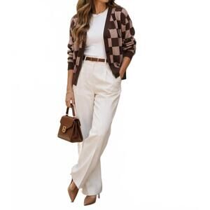 NEW INDIE BLUE hunter cardigan in brown